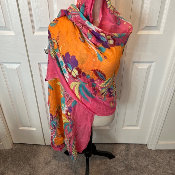 Cynthia Rowley 100% viscose scarf - Picture 2 of 8